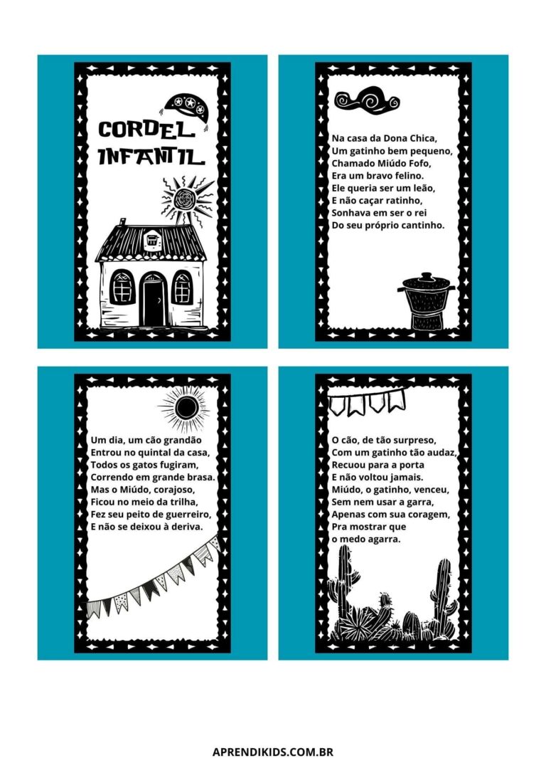 Cordel Infantil para imprimir: 19 Modelos gratuitos – Aprendi Kids