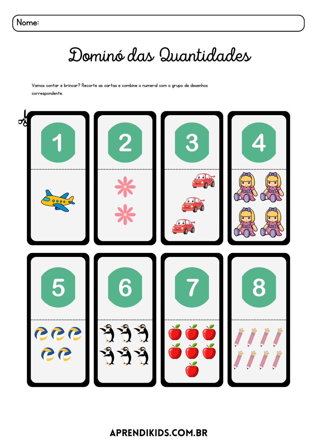 31 Jogos Matemáticos para Educação Infantil para Imprimir – Aprendi Kids